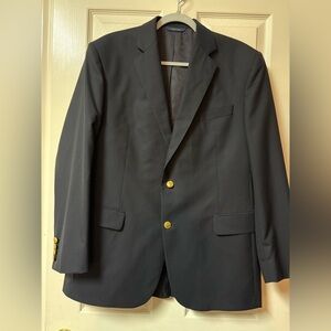 Brooks Brothers 1818 Madison Black Blazer Loro Piana Made in Italy Men 42R